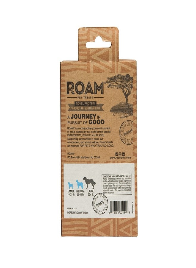 روم مكافآت ROAM للحيوانات الأليفة، مكافآت Ossies Mini Bones للكلاب، بروتينات جديدة من مصدر واحد، قطع مضغ طويلة الأمد مصنوعة من النعام للكلاب - Image 2